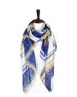 Navy striped scarf