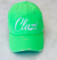 Neon Green Clazi Logo Vintage Hat