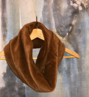 Brown faux fur scarf