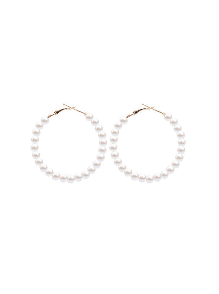 Pearl Hoop Earrings