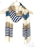 Neutral color pattern scarf